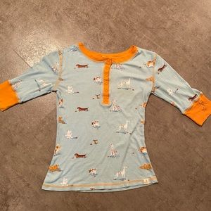 Munki Munki Sleep Shirt Pajama Top M dogs